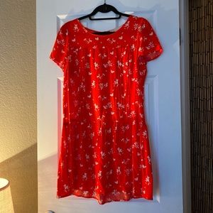 Urban Outfitters Bright Red Squirrel Dress